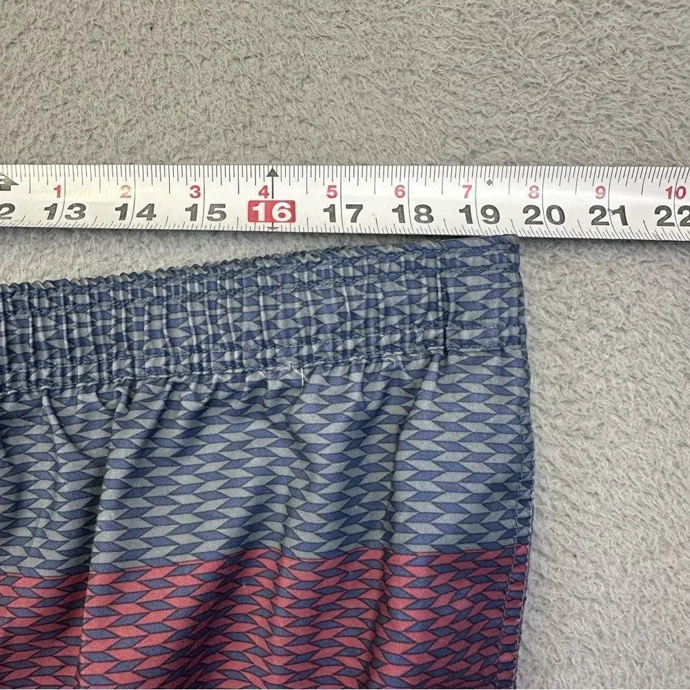 Micros Swim Trunks Mens XL Blue Red‎ Geometric Mesh Lined Beach Summer Surf NEW
